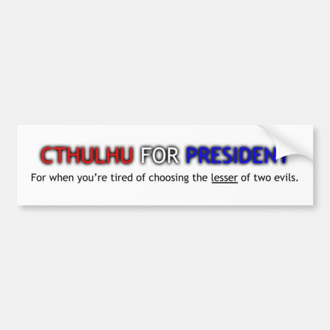 Adesivo Para Carro Cthulhu para o presidente autocolante no vidro (Frente)
