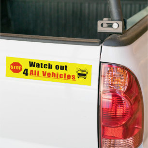Adesivo Para Carro Cuidado com todos os veículos