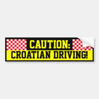 Adesivo Para Carro Cuidado: Dirigindo croata!