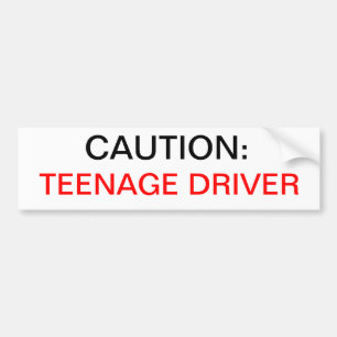 ADESIVO PARA CARRO CUIDADO: MOTORISTA ADOLESCENTE