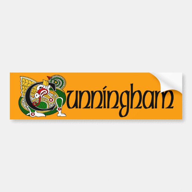 Adesivo Para Carro Cunningham Celtic Dragon Bumper Sticker (Frente)