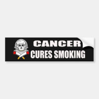 Curas do cancer que fumam o autocolante no vidro