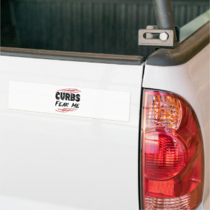 Adesivo Para Carro Curbs me teme, Piada de driver ruim