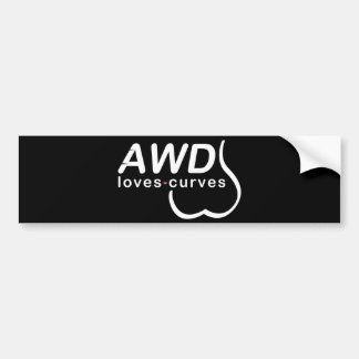 Adesivo Para Carro Curvas AWD Bumpersticker dos amores