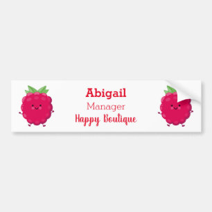 Adesivo Para Carro Cute happy raspberry cartoon illustration