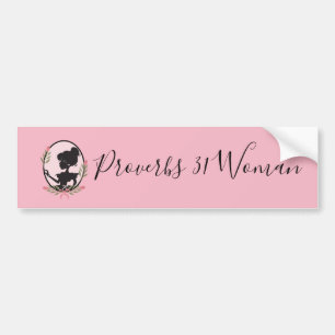 Adesivo Para Carro Cute Proverbs 31 Mulher Rosa