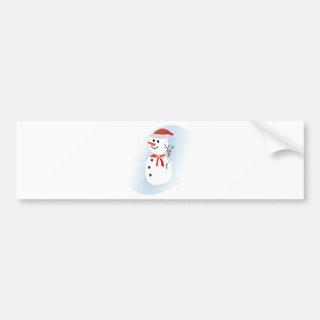 Adesivo Para Carro Cute Snowman (Frente)