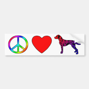 Adesivo Para Carro Dalmatians do amor da paz