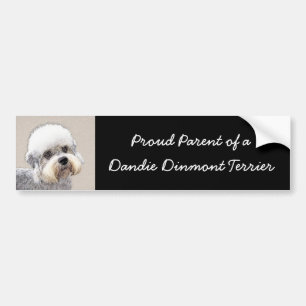 Adesivo Para Carro Dandie Dinmont Terrier pintando arte canina origin