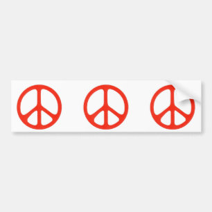 Adesivo Para Carro Dê a paz um vermelho da possibilidade