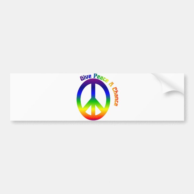 Adesivo Para Carro Dê a paz uma possibilidade! (Frente)