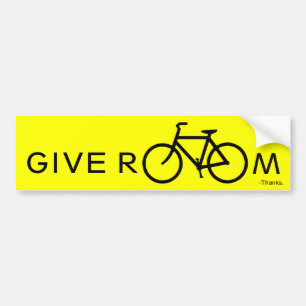 Adesivo Para Carro Dê a sala às bicicletas