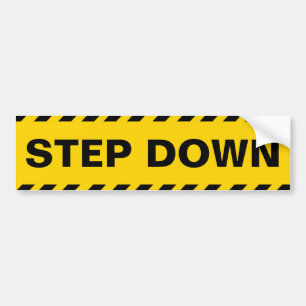 Adesivo Para Carro De advertência step-down