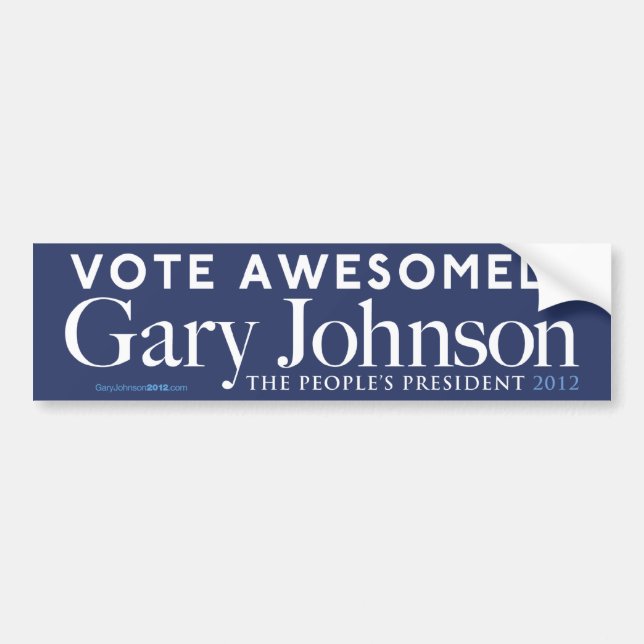 Adesivo Para Carro De Gary Johnson do voto autocolante no vidro (Frente)