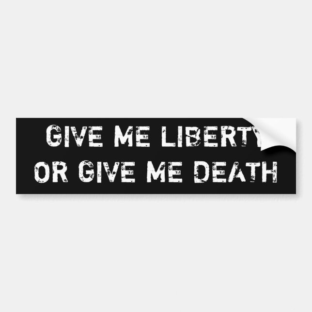 Adesivo Para Carro Dê-me a liberdade (Frente)