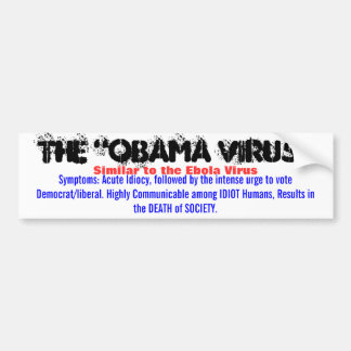 Adesivo Para Carro De "O VÍRUS OBAMA", similar ao vírus de Ebola,…
