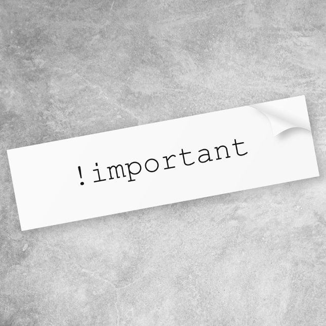 Adesivo Para Carro Declaração importante CSS (Criador carregado)