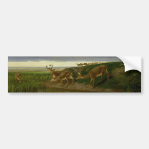 Adesivo Para Carro Deer on the Prairie (por William Holbrook Beard)