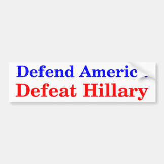 Adesivo Para Carro Defenda a derrota Hillary de América