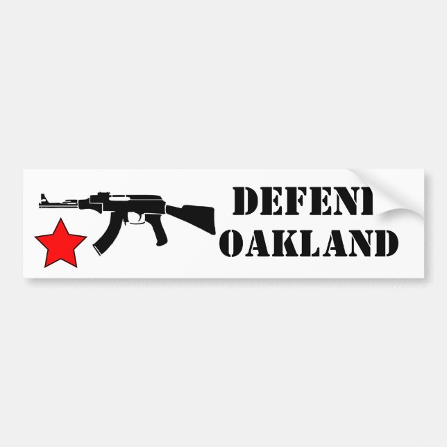 Adesivo Para Carro Defenda a etiqueta de Oakland (Frente)