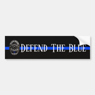 ADESIVO PARA CARRO DEFENDA O VESTIDO DO BUMPER DA POLÍCIA AZUL