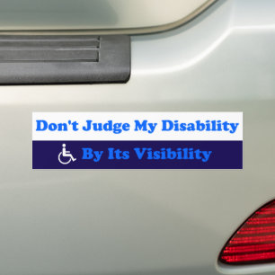 Adesivo Para Carro Deficiência Invisível Não julgue pela visibilidade