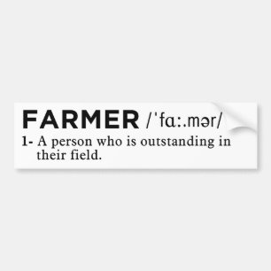 Adesivo Para Carro definição de agricultor branco