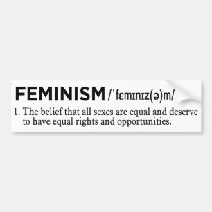 Adesivo Para Carro definição de feminismo branco