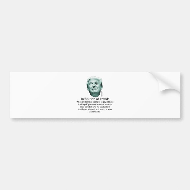 Adesivo Para Carro Definição de fraude - TRUMP (Frente)