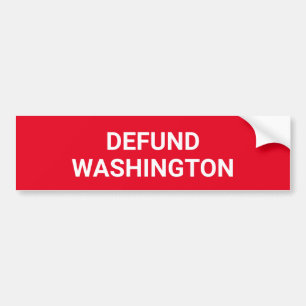 Adesivo Para Carro "Defund Washington" Conservador Bumper Sticker