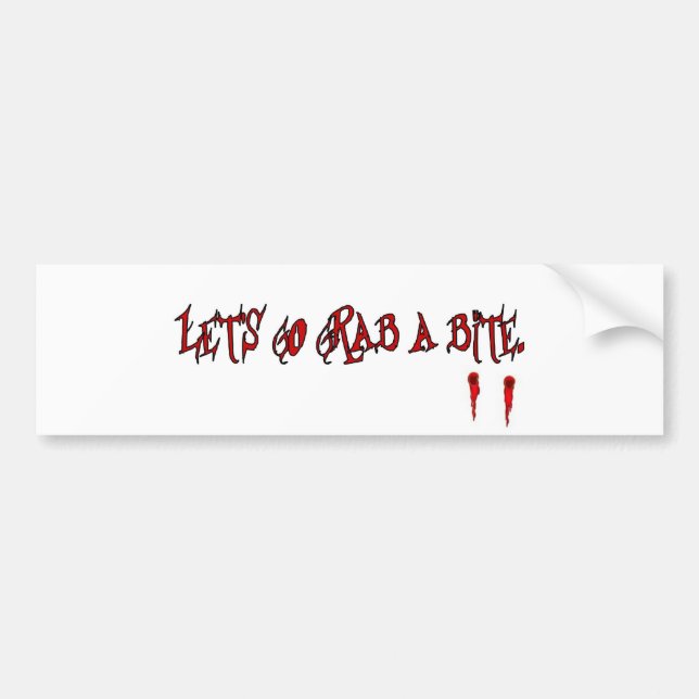 Adesivo Para Carro Deixe-nos ir garra uma mordida (Frente)