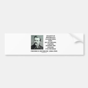 Adesivo Para Carro Demência de Nietzsche rara em citações dos