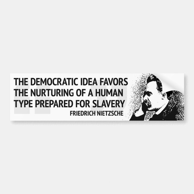Adesivo Para Carro Democracia de Nietzsche (Frente)