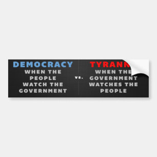 Adesivo Para Carro Democracia vs. Tirania