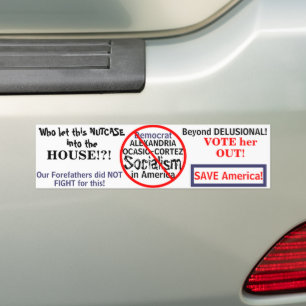 Adesivo Para Carro Democrata Alexandria Ocasio-Cortez Socialismo