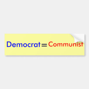 Adesivo Para Carro Democrata, =, comunista