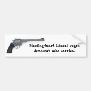 Adesivo Para Carro democrata liberal do vegan do Sangramento-coraçã