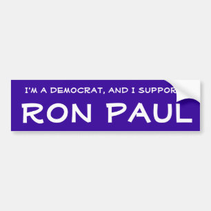 Adesivo Para Carro Democrata para Ron Paul