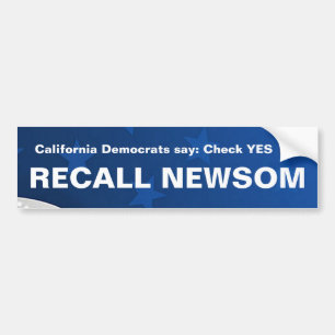 Adesivo Para Carro Democratas dizem que SIM para lembrar o Newsom