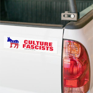 Adesivo Para Carro Democratas são fascistas da cultura