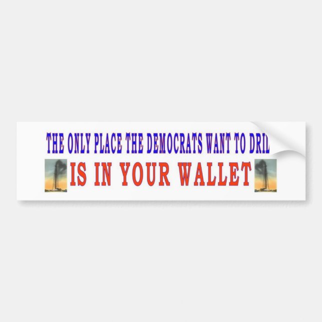 ADESIVO PARA CARRO DEMOCRATAS SÓ QUEREM CONDUZIR EM SEU (Frente)