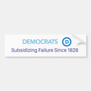 Adesivo Para Carro Democratas, subvencionando a falha desde 1828
