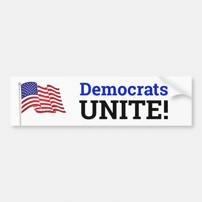Adesivo Para Carro Democratas UNIDOS! (Frente)