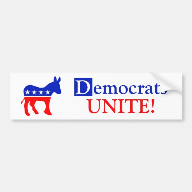 Adesivo Para Carro Democratas UNITE! (Frente)