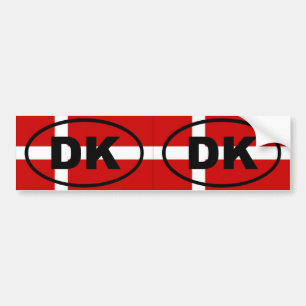 Adesivo Para Carro Denmark - DK - European oval
