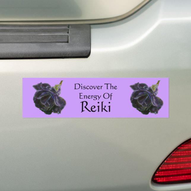 Adesivo Para Carro Descubra A Energia Da Rosa Reiki (No carro)