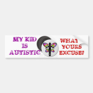 ADESIVO PARA CARRO DESCULPA DO AUTISMO