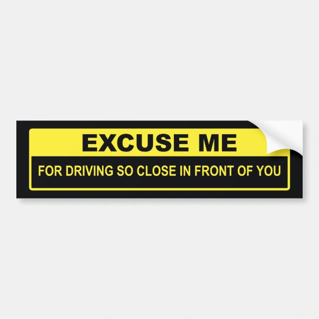 Adesivo Para Carro Desculpe-me (Frente)