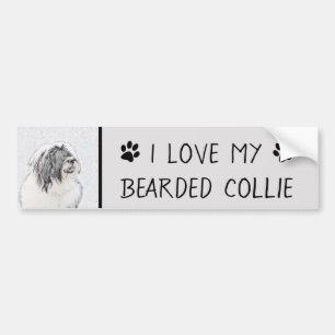 Adesivo Para Carro Desenho Collie Com Carapaça - Arte Cachorra Origi