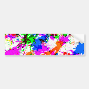 Adesivo Para Carro Desenho de pintura com respingos coloridos fofos